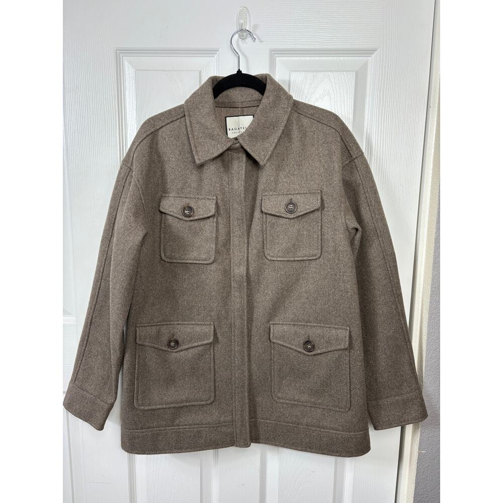 Bagatelle Collection New York Tan Fall Women's Coat Jacket Size M NWOT Full Zip